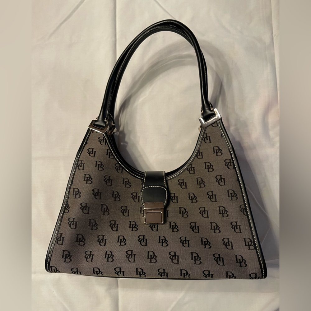 Dooney & Bourke black Shoulder bag with black leather trim